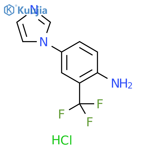 Benzenamine, 4-(1H-imidazol-1-yl)-2-(trifluoromethyl)-, hydrochloride (1:1) structure