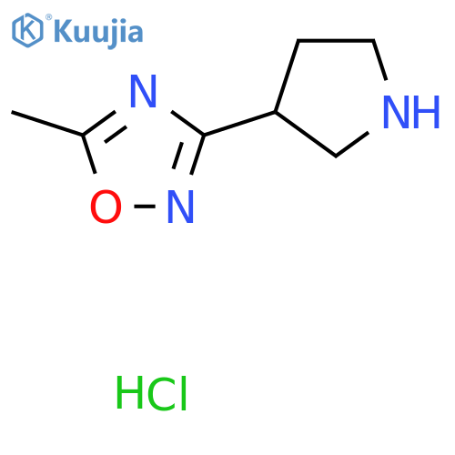 5-Methyl-3-(pyrrolidin-3-yl)-1,2,4-oxadiazole hydrochloride structure