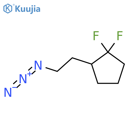 2-(2-Azidoethyl)-1,1-difluorocyclopentane structure