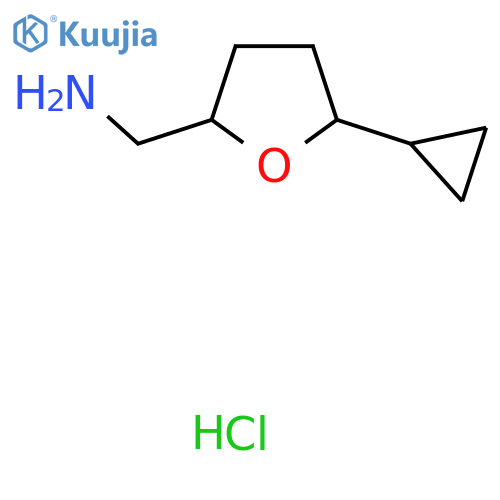 (5-Cyclopropyloxolan-2-yl)methanamine hydrochloride structure