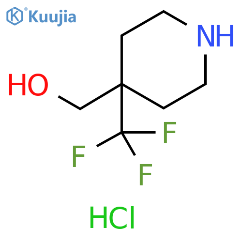 [4-(trifluoromethyl)piperidin-4-yl]methanol hydrochloride structure