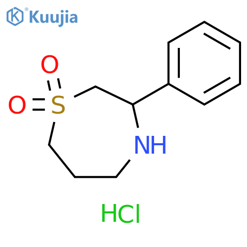 3-phenyl-1lambda6,4-thiazepane-1,1-dione hydrochloride structure