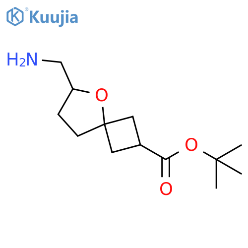 tert-butyl 6-(aminomethyl)-5-oxaspiro[3.4]octane-2-carboxylate, Mixture of isomers structure