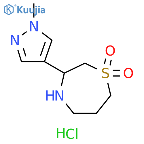 3-(1-methyl-1H-pyrazol-4-yl)-1lambda6,4-thiazepane-1,1-dione dihydrochloride structure