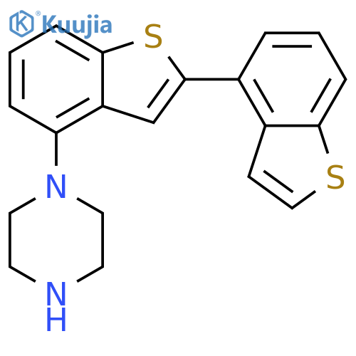 1-2-(Benzothiophen-4-yl)benzothiophen-4-ylpiperazine structure