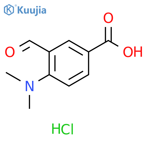 4-(dimethylamino)-3-formylbenzoic acid hydrochloride structure