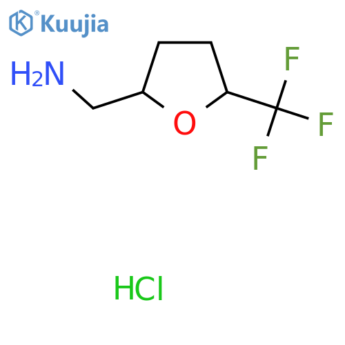 [5-(Trifluoromethyl)oxolan-2-yl]methanamine hydrochloride structure
