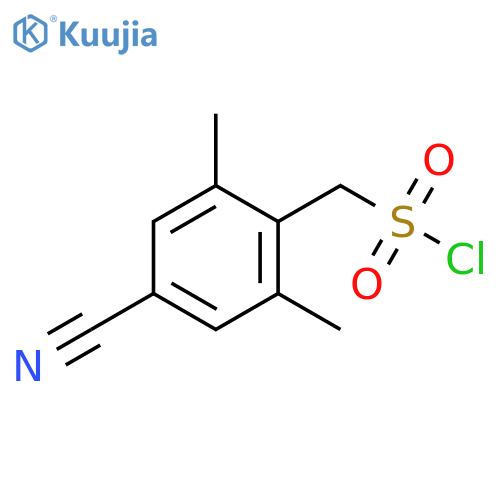 (4-cyano-2,6-dimethylphenyl)methanesulfonyl chloride structure