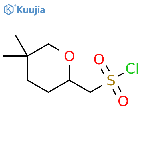 (5,5-dimethyloxan-2-yl)methanesulfonyl chloride structure