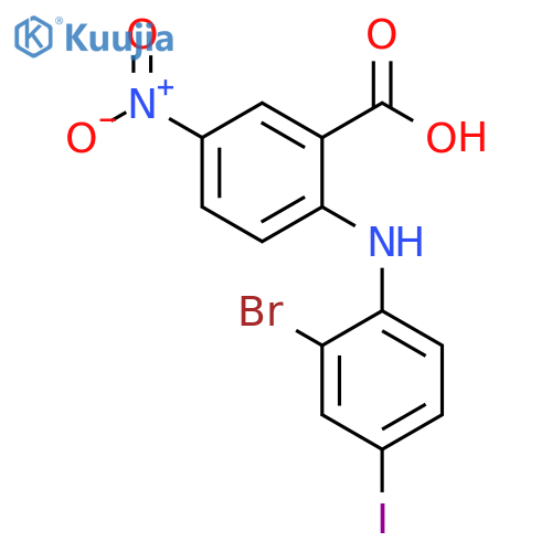 Benzoic acid, 2-[(2-bromo-4-iodophenyl)amino]-5-nitro- structure