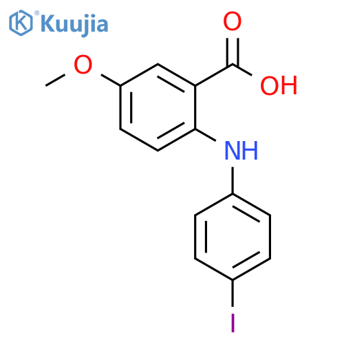 Benzoic acid, 2-[(4-iodophenyl)amino]-5-methoxy- structure