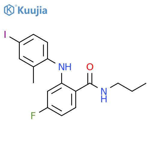Benzamide, 4-fluoro-2-[(4-iodo-2-methylphenyl)amino]-N-propyl- structure