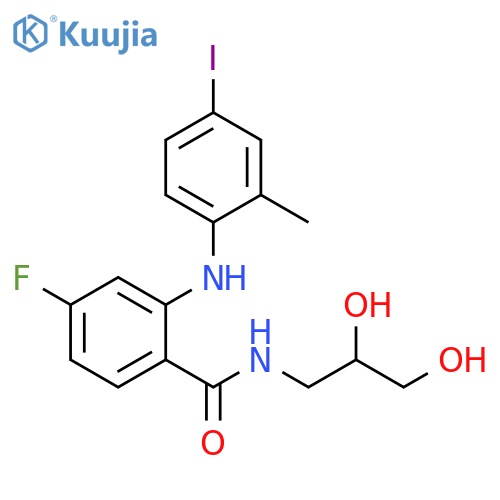 Benzamide,N-(2,3-dihydroxypropyl)-4-fluoro-2-[(4-iodo-2-methylphenyl)amino]- structure