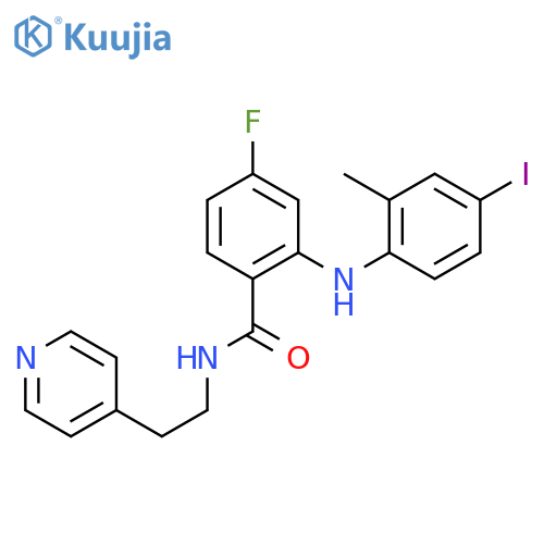 Benzamide,4-fluoro-2-[(4-iodo-2-methylphenyl)amino]-N-[2-(4-pyridinyl)ethyl]- structure