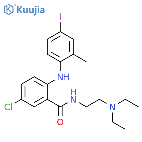 Benzamide,5-chloro-N-[2-(diethylamino)ethyl]-2-[(4-iodo-2-methylphenyl)amino]- structure