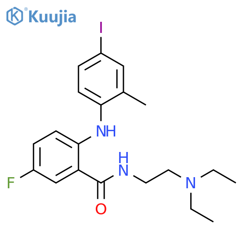 Benzamide,N-[2-(diethylamino)ethyl]-5-fluoro-2-[(4-iodo-2-methylphenyl)amino]- structure