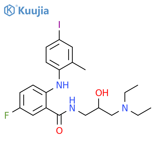 Benzamide,N-[3-(diethylamino)-2-hydroxypropyl]-5-fluoro-2-[(4-iodo-2-methylphenyl)amino]- structure