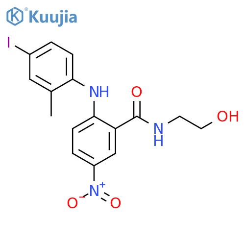 Benzamide,N-(2-hydroxyethyl)-2-[(4-iodo-2-methylphenyl)amino]-5-nitro- structure
