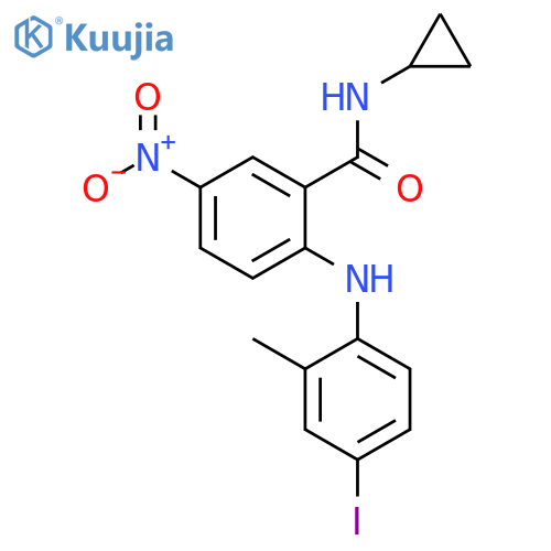Benzamide, N-cyclopropyl-2-[(4-iodo-2-methylphenyl)amino]-5-nitro- structure