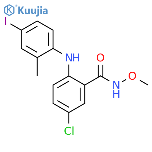 Benzamide, 5-chloro-2-[(4-iodo-2-methylphenyl)amino]-N-methoxy- structure