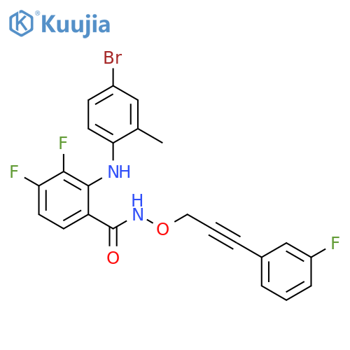 Benzamide,2-[(4-bromo-2-methylphenyl)amino]-3,4-difluoro-N-[[3-(3-fluorophenyl)-2-propynyl]oxy]- structure
