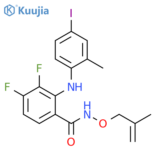 Benzamide,3,4-difluoro-2-[(4-iodo-2-methylphenyl)amino]-N-[(2-methyl-2-propenyl)oxy]- structure