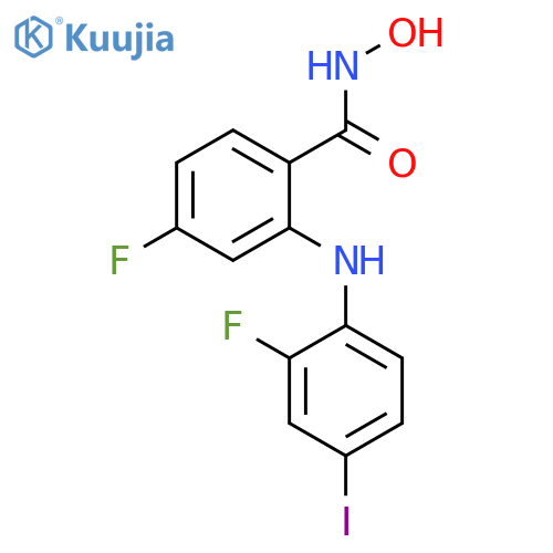 Benzamide, 4-fluoro-2-[(2-fluoro-4-iodophenyl)amino]-N-hydroxy- structure