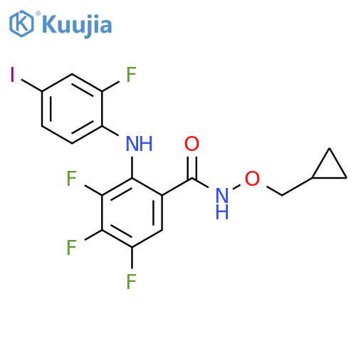 Benzamide,N-(cyclopropylmethoxy)-3,4,5-trifluoro-2-[(2-fluoro-4-iodophenyl)amino]- structure