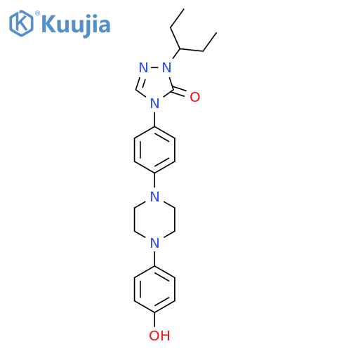 2-(1-Ethylpropyl)-2,4-dihydro-4-4-4-(4-hydroxyphenyl)-1-piperazinylphenyl-3H-1,2,4-triazol-3-one structure
