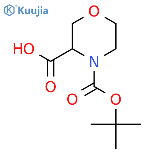 4-[(tert-butoxy)carbonyl]morpholine-3-carboxylic acid structure