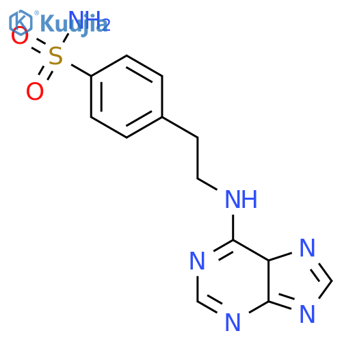 benzenesulfonamide, p-[2-(purin-6-ylamino)ethyl]- structure