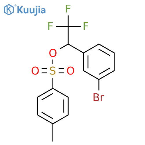 1-(3-Bromophenyl)-2,2,2-trifluoroethyl 4-methylbenzene-1-sulfonate structure
