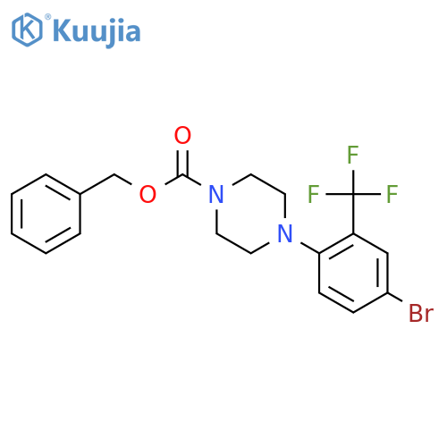 benzyl 4-4-bromo-2-(trifluoromethyl)phenylpiperazine-1-carboxylate structure