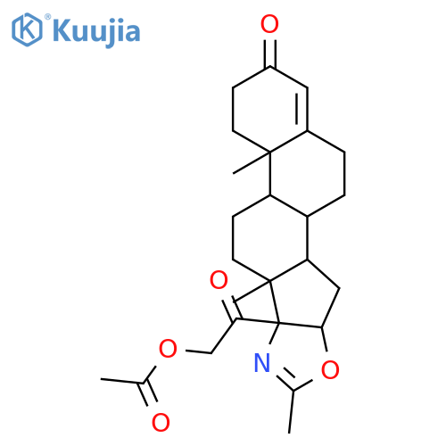 21-hydroxy-2'-methyl-16&#x3B2;-5'H-pregn-4-eno[17,16-d]oxazole-3,20-dione 21-acetate structure