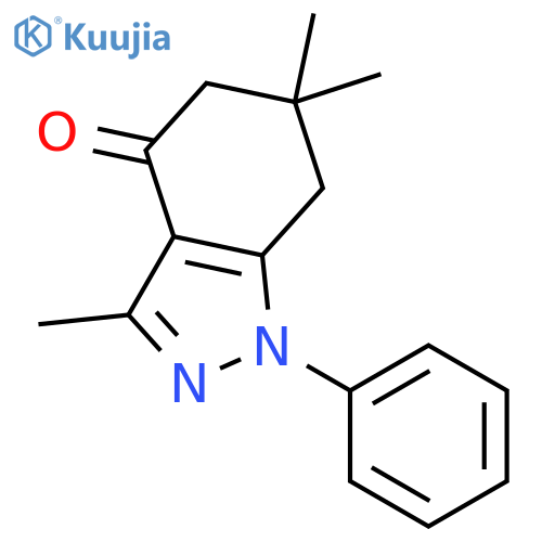 3,6,6-trimethyl-1-phenyl-5,7-dihydroindazol-4-one structure
