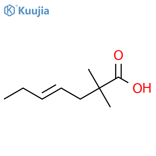 2,2-dimethylhept-4-enoic acid structure