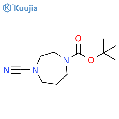 1H-1,4-Diazepine-1-carboxylic acid, 4-cyanohexahydro-, 1,1-dimethylethyl ester structure