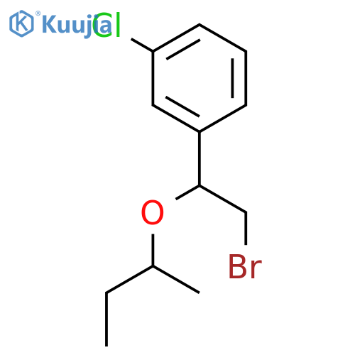 1-2-bromo-1-(butan-2-yloxy)ethyl-3-chlorobenzene structure