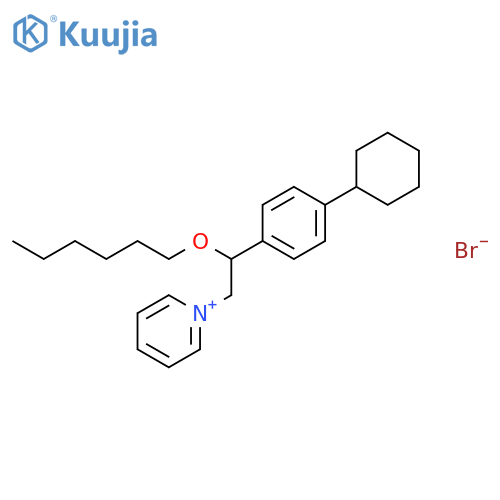 1-[2-(4-cyclohexylphenyl)-2-(hexyloxy)ethyl]pyridinium bromide structure