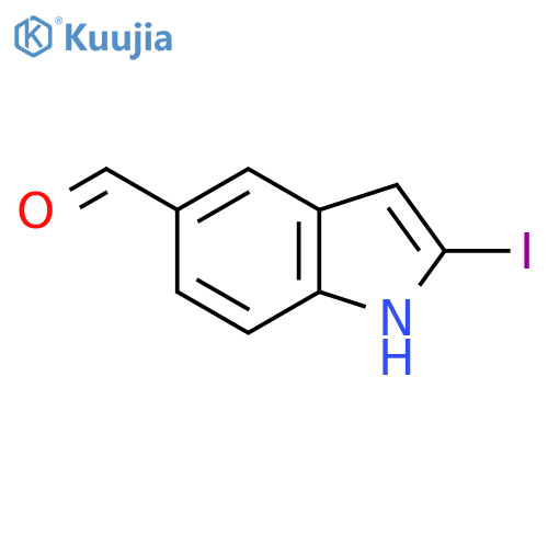 2-iodo-1H-indole-5-carbaldehyde structure