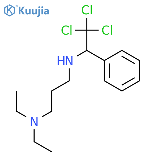N,N-diethyl-N'-(2,2,2-trichloro-1-phenylethyl)propane-1,3-diamine structure