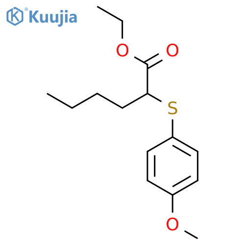 Hexanoic acid, 2-[(4-methoxyphenyl)thio]-, ethyl ester structure