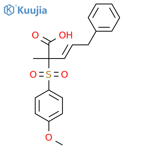 3-PENTENOIC ACID, 2-[(4-METHOXYPHENYL)SULFONYL]-2-METHYL-5-PHENYL- structure