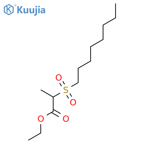 Propanoic acid, 2-(octylsulfonyl)-, ethyl ester structure