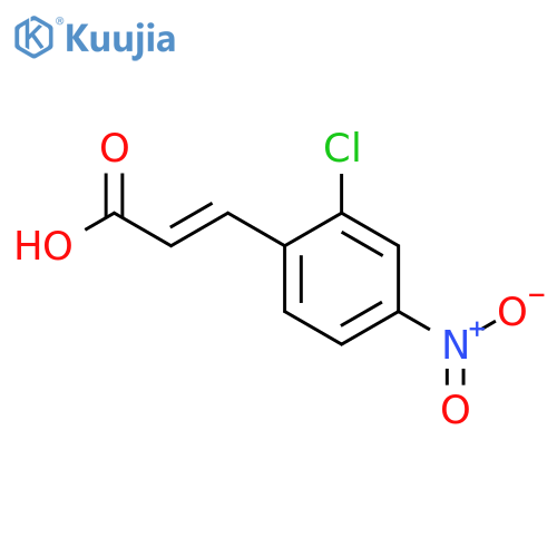(e)-3-(2-chloro-4-nitrophenyl)prop-2-enoic Acid structure