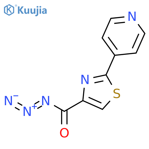 4-Thiazolecarbonyl azide, 2-(4-pyridinyl)- structure