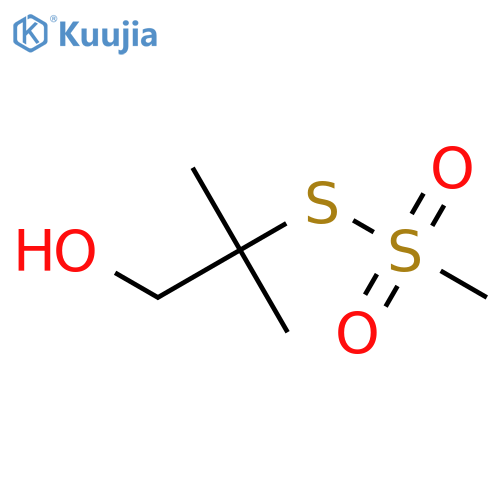 S-(1-Hydroxy-2-methylpropan-2-yl) methanesulfonothioate structure