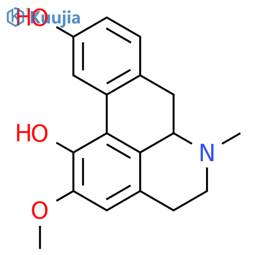 (6aR)-2-methoxy-6-methyl-5,6,6a,7-tetrahydro-4H-dibenzo[de,g]quinoline-1,10-diol structure