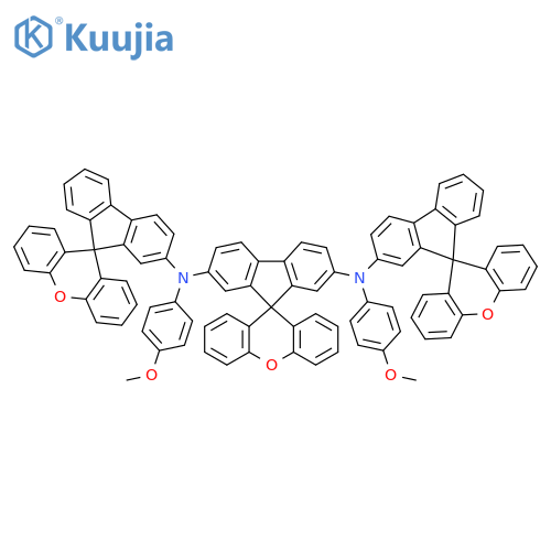 Spiro[9H-fluorene-9,9'-[9H]xanthene]-2,7-diamine, N2,N7-bis(4-methoxyphenyl)-N2,N7-bis(spiro[9H-fluorene-9,9'-[9H]xanthen]-2-yl)- structure