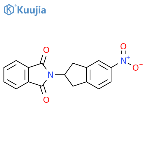 1H-Isoindole-1,3(2H)-dione,2-(2,3-dihydro-5-nitro-1H-inden-2-yl)- structure